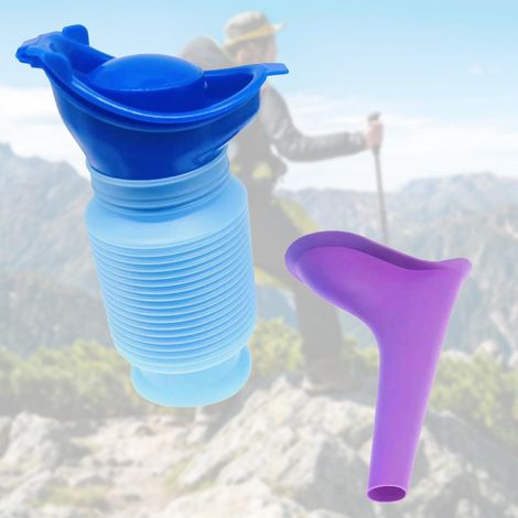 (entonnoir + urinoir) Entonnoir portable pliable pour homme et femme – Entonnoir urinoir de voyage réglable, directeur de liquide d'urgence pliable (1/5)