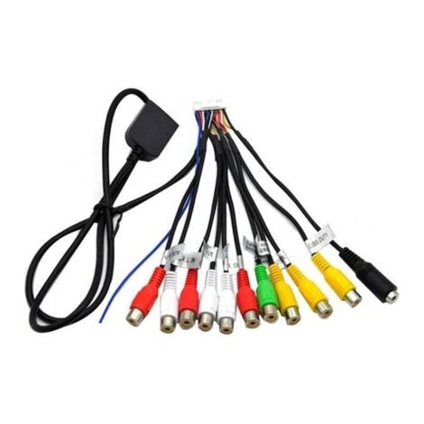 Autoradio StéRéO RCA Sortie Câble Fil Adaptateur Aux-In Subwoofer/Amplificateur 3.5Mm 20 Broches Harnais TêTe Unité (1/5)