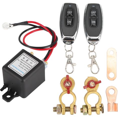 TONYSA Interrupteur de déconnexion de batterie de voiture interrupteur de mise hors tension avec borne de cuivre télécommandée pour automobile 12V 120A (1/5)