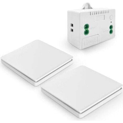 Interrupteur sans fil autoalimenté, sans pile, télécommande sans fil pour les lumières et appareils électriques, étanche et sûr, pouvant être installé directement dans une salle de bain-- (1/4)