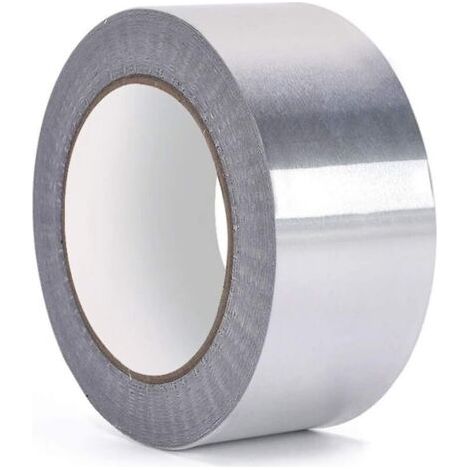 Aluminiumfolienband, hochtemperaturbeständig, wasserdicht, für Lüftungskanäle, HLK-Reparaturen, Metallreparaturen, Schmuckherstellung, Silber (5 mm x 50, 2 Rollen)