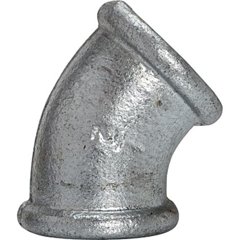 Riegler Winkel 120, 45°, IG/IG, Rp 1/2, schwarzer Temperguss feuerverz.