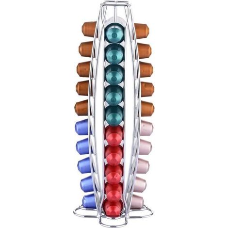 Distributeur de Capsules - CHEFFINGER - Tour Élancé - Métal - 40 Capsules - Design Contemporain (1/5)