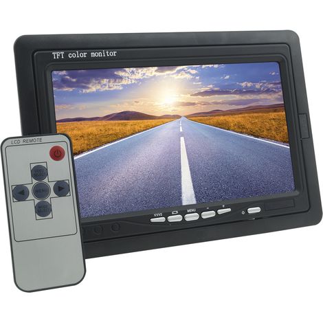 Monitor LCD 7 Pollici a Colori 2 Ingressi Video RCA per Telecamera Sorveglianza
