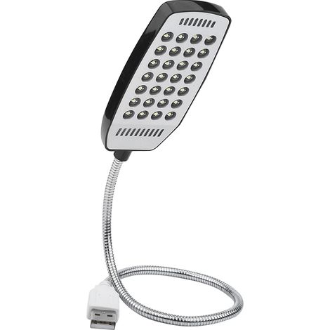 Lampe USB Flexible 28 LED Mini à Gooseneck Noir avec Interrupteur pour Ordinateur et Lecture Portable