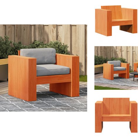 Canapé de jardin cire marron 79x60x62 cm bois de pin massif - Canapé De Jardin - Mobilier De Jardin - Salon De Jardin - Meubles De Jardin - Chaise Longue (1/5)
