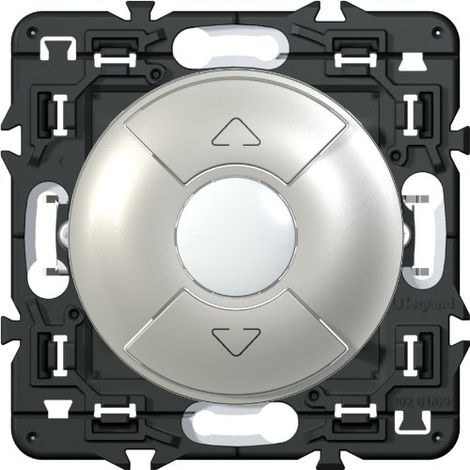 Legrand – Interrupteur pour volets roulants – Céliane – Finition titane – 80x80mm – 6A 250V – Pour commande directe de moteur
