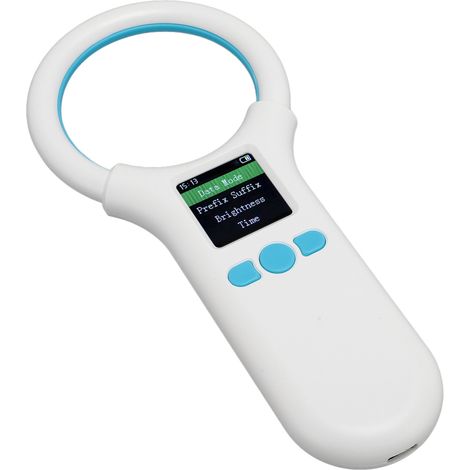 Lecteur de micropuces pour animaux de compagnie USB, écran LCD TFT 1,44 pouce, 134,2 kHz/125 kHz, EMID FDX B, scanner d'identification de puces pour cochons, chiens et chats (1/5)