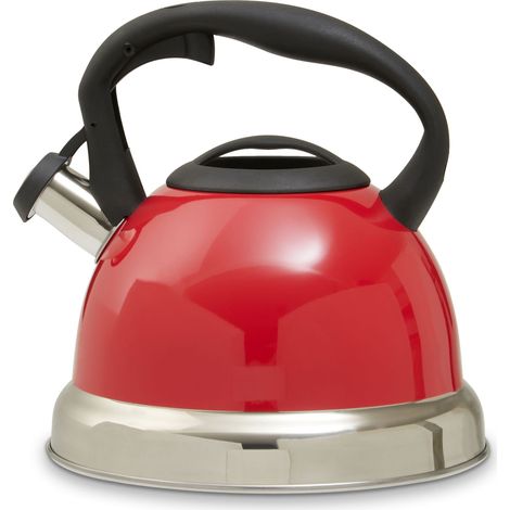 Premier Housewares Red Whistling Kettle - 3.0 Ltr (1/5)