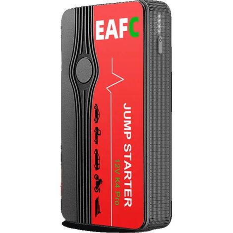 Démarreur de voiture portable, 600 A de courant de crête, chargeur USB double, Boîte rouge (1/2)
