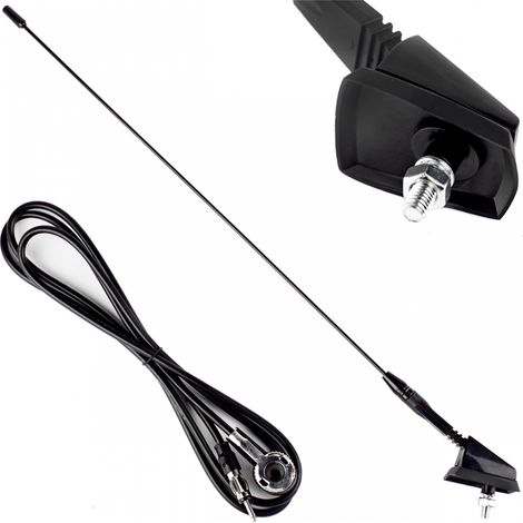 Antenna per auto 41 cm adattatore 5 mm ANT01 amio-01048 (1/5)