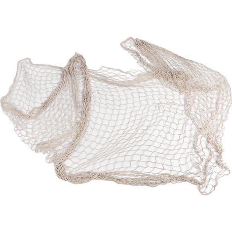 Filet de pêche décoratif en fil de coton tissé à la main, tenture murale méditerranéenne pour accessoires de photographie, décorations de maison du musée de l'océan (1/5)