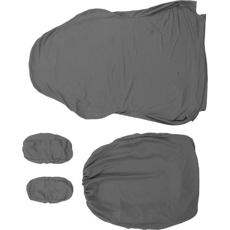 Housse de chaise gaming, couleur unie, fibre de polyester respirante, haute résilience, housse de chaise de bureau avec housse d'accoudoirs, gris clair.