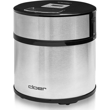 Cloer 9959 Gelatiera per Gelato e Sorbetto Capacita' 1,5 L Display LED Scocca in Metallo colore Argento