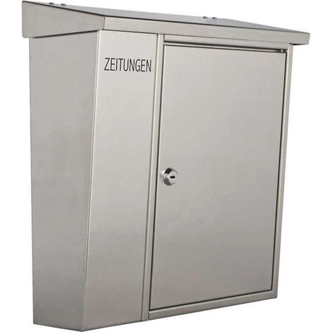 Heibi Edelstahlbriefkasten mit Zeitungsfach 43661 (1/3)