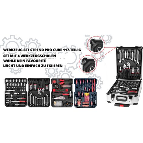 Werkzeugsatz Strend Pro S873, 117-teilig, im Alu-Koffer (1/4)
