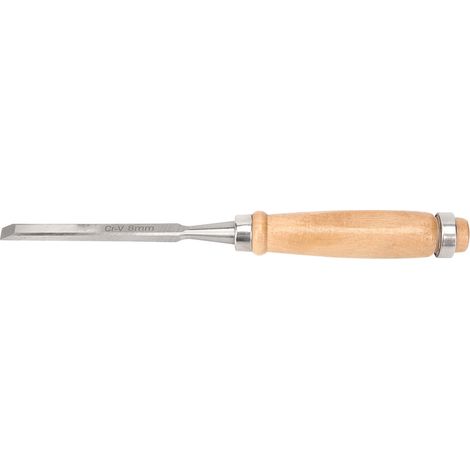 Ciseau à bois en acier allié chrome-vanadium durable, 8 mm, pour travaux de menuiserie et d'ébénisterie (1/5)