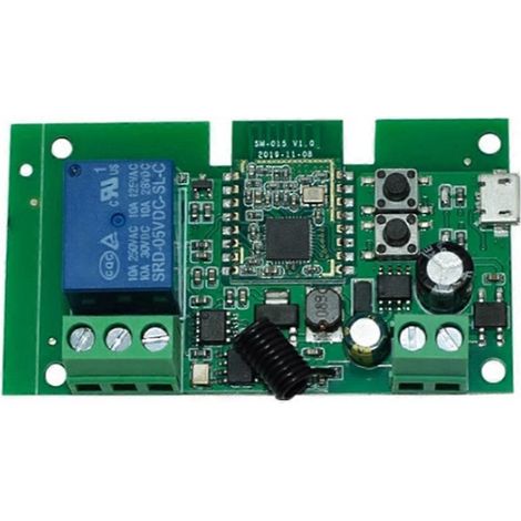 Module Zigbee Tuya SmartRelay pour domotique, alimentation CC 5-32 V, télécommande RF 433 MHz, moteur, éclairage, interrupteur de garage (1/5)
