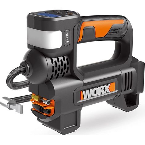 Compresor multifuncional Worx WX092.9 de 20 voltios y 10 bares con máquina para inflar neumáticos. (1/5)