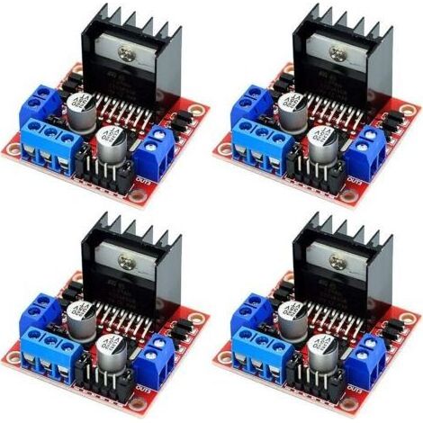 4 Stück L298N Dual-H-Brücken-DC-Schrittmotor-Ansteuerplatinenmodul für Arduino (1/5)