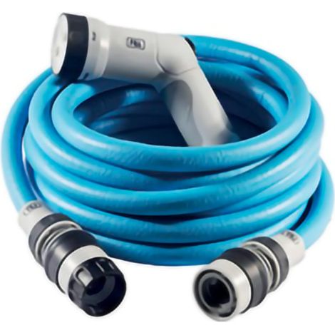 TUBO INNAFFIO FITT 15MT 1/4" BLU "IKON" ESTENSIBILE C/LANCIA