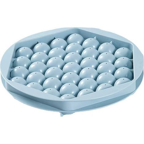 Moule à glaçons pour 37 glaçons ronds, créez une expérience amusante avec des palets à glace parfaitement formés (bleu) (1/5)