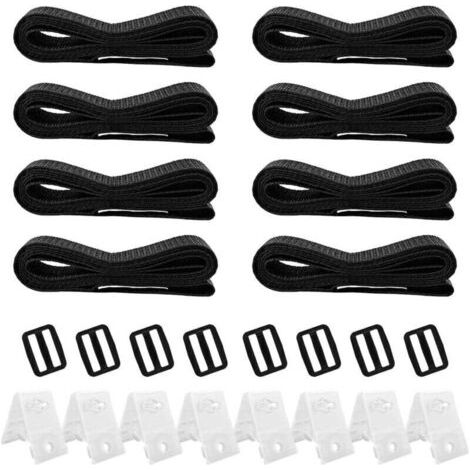 Kit de Fixation pour Bâche Solaire de Piscine, Accessoires Enrouleur de Couverture Solaire Jeu de Roues de Parasol Sangles de Serrage de Couverture de Piscine, pour couvertures de bâches de Piscine (1/4)