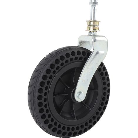 Roue avant de chariot de rechange 8 pouces en caoutchouc TPE antidérapant, pleine, pour roulettes supportant jusqu'à 75 kg (1/5)