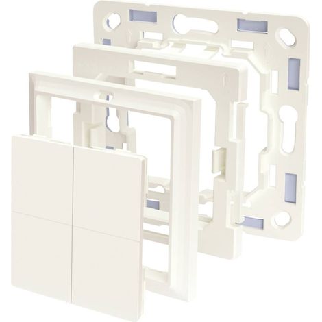 ADAPTATEUR POUR INTERRUPTEUR SHELLY 232792, 4 VOIES, BLANC (1/4)