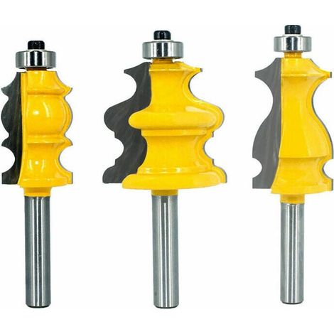 Satz mit 3 8-mm-Fräsern für Architekturleisten (1/4)