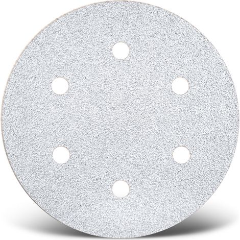 MENZER White Klett-Schleifscheiben, 225 mm, 6-Loch, f. Trockenbauschleifer, Normalkorund (5 Stk.) K40