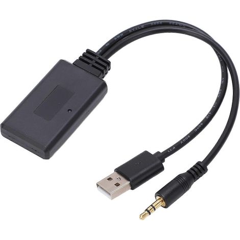Récepteur Bluetooth sans fil 5 mm pour voiture, lecteur de musique avec adaptateur AUX et USB universel, compatible avec les autoradios. (1/5)