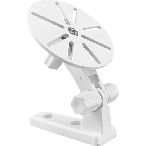 Support de fixation pour caméra sécurité intérieure, base blanche en ABS réglable et rotative, (1/5)