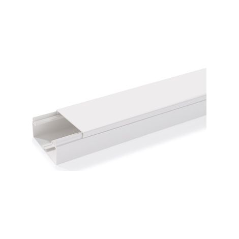Obo Bettermann – Goulotte de distribution AXIS 60x39,5mm blanc RAL 9010 – Fixation perforée – PVC durable pour câbles électriques – Accès facile au couvercle