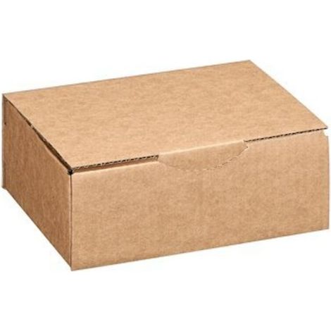 Boîte postale kraft brun simple cannelure H 7,5 x L 14 x P 20 cm - Lot de 50 - (1/3)