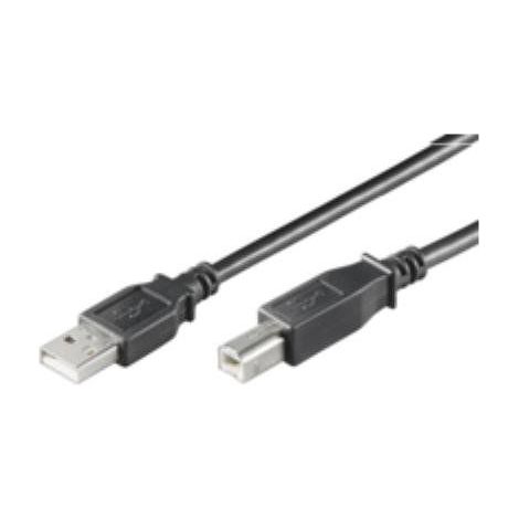 Microconnect USBAB05B - USB Cavo (0,5 m, USBUSB A, USB B, 2,0, connettore maschio / connettore maschio, nero) (1/4)