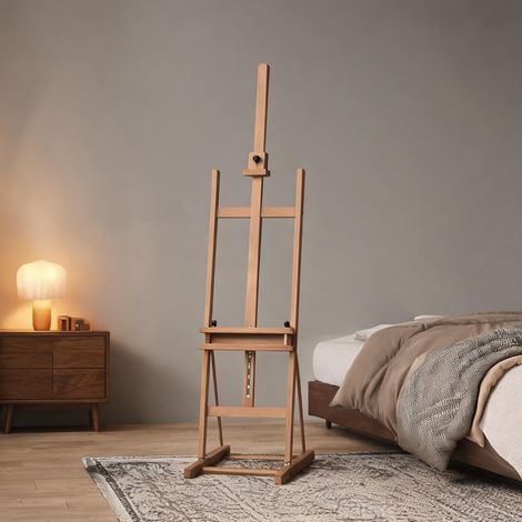 Chevalet d'atelier en bois de hêtre naturel hauteur (1/5)