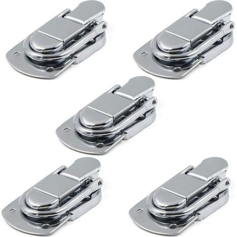 CSPARKV 5 pcs Fermeture à Levier Fermoir à Bascule Loquets Verrou Loquet à Bascule en Acier Inoxydable pour Coffret, Cadeaux Boîte, Tiroir, Armoire, Trousse médical, Coffre à Outils (1/5)
