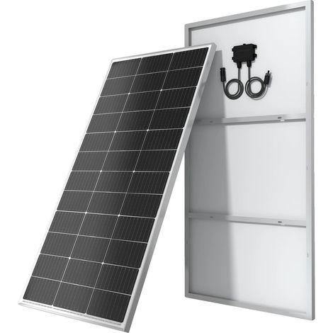 Panneau Solaire, Construction Monocristalline, Haute Efficacité, 150W Blanc (1/2)
