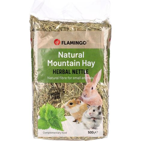 Foin de montagne avec orties 500 g pour rongeurs - Flamingo (1/3)
