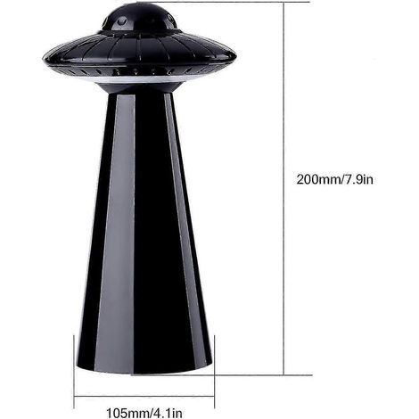 Lámpara de noche LED con forma de ovni para niños, luz recargable USB sin parpadeos, lámpara de mesita de noche con 3 modos de iluminación, regalos de cumpleaños, Halloween y Navidad para bebés. (1/3)