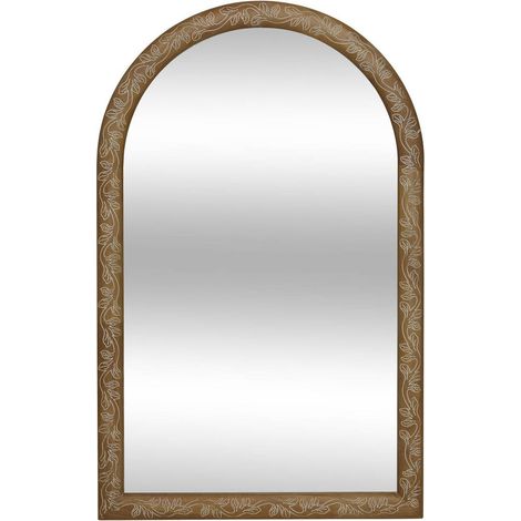 Specchio in legno inciso ethel brown 118x74cm - Atmosphera créateur d'intérieur