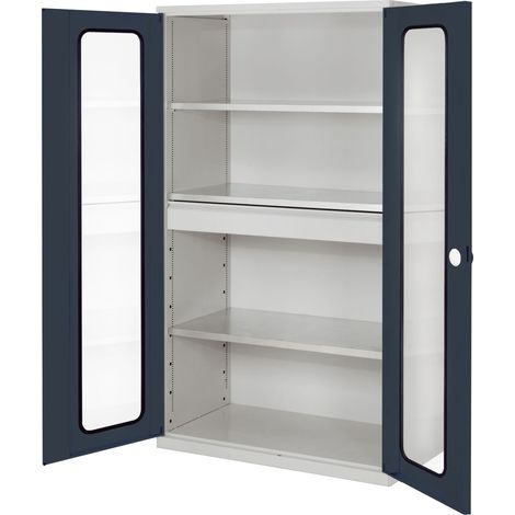 Kappes ®RasterPlan Großvolumenschränke 1950x1130x590mm Sichtfenstertüren Modell 2 anthrazitgrau