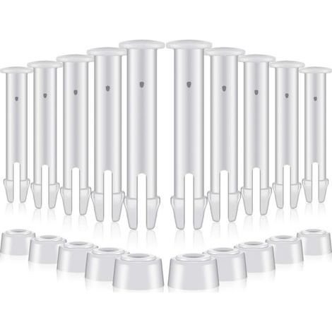 12 Pack Plastic Pool Connector Pins and Rubber Gaskets for Intex 15' to 24' Above Ground Pools, Series 28270-28272 (12 Pack, S, 5.5cm)