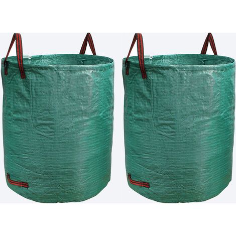 2PCS 500L Sacs de Jardin Récipients Réutilisables Sacs à Ordures de Déchets de Jardin (1/5)