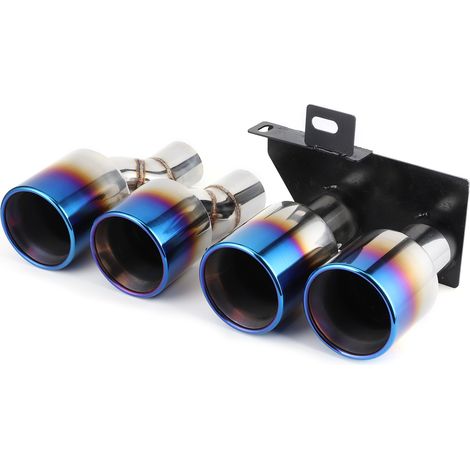 Embouts d'échappement en acier inoxydable, double sortie, accessoire auto (1/5)