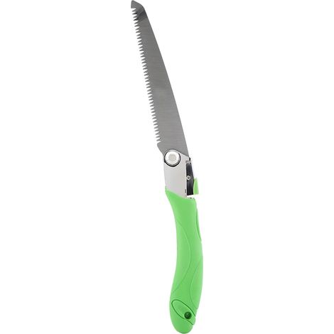 Scie de camp pliable portable 210mm, coupe bois, arbre, jardin, bricolage, outil manuel de jardinage, scie à main repliable pour élagage et menuiserie légère. (1/5)