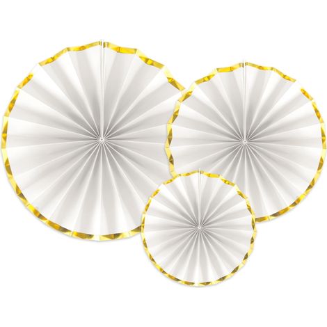Rosettes décoratives blanches, 3 pièces. (1/5)