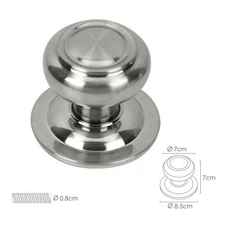 Pomello A Fungo Per Porta Colore Inox Oryx
