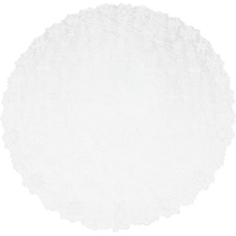 Napperon décoratif en dentelle délicate, ornement de table, set de table de Noël-78x78x0.1cm-White (1/4)